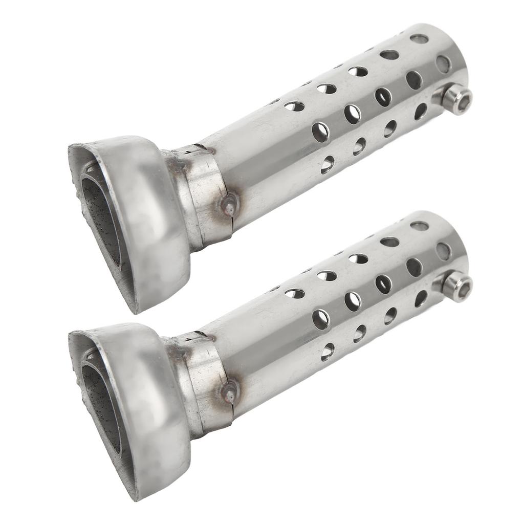 2 Pcs Motorcycle Exhaust Pipe Baffle Muffler 22mm Inlet 25mm Outlet Galvanized Iron Hexagonal Insert Silencer for ATV