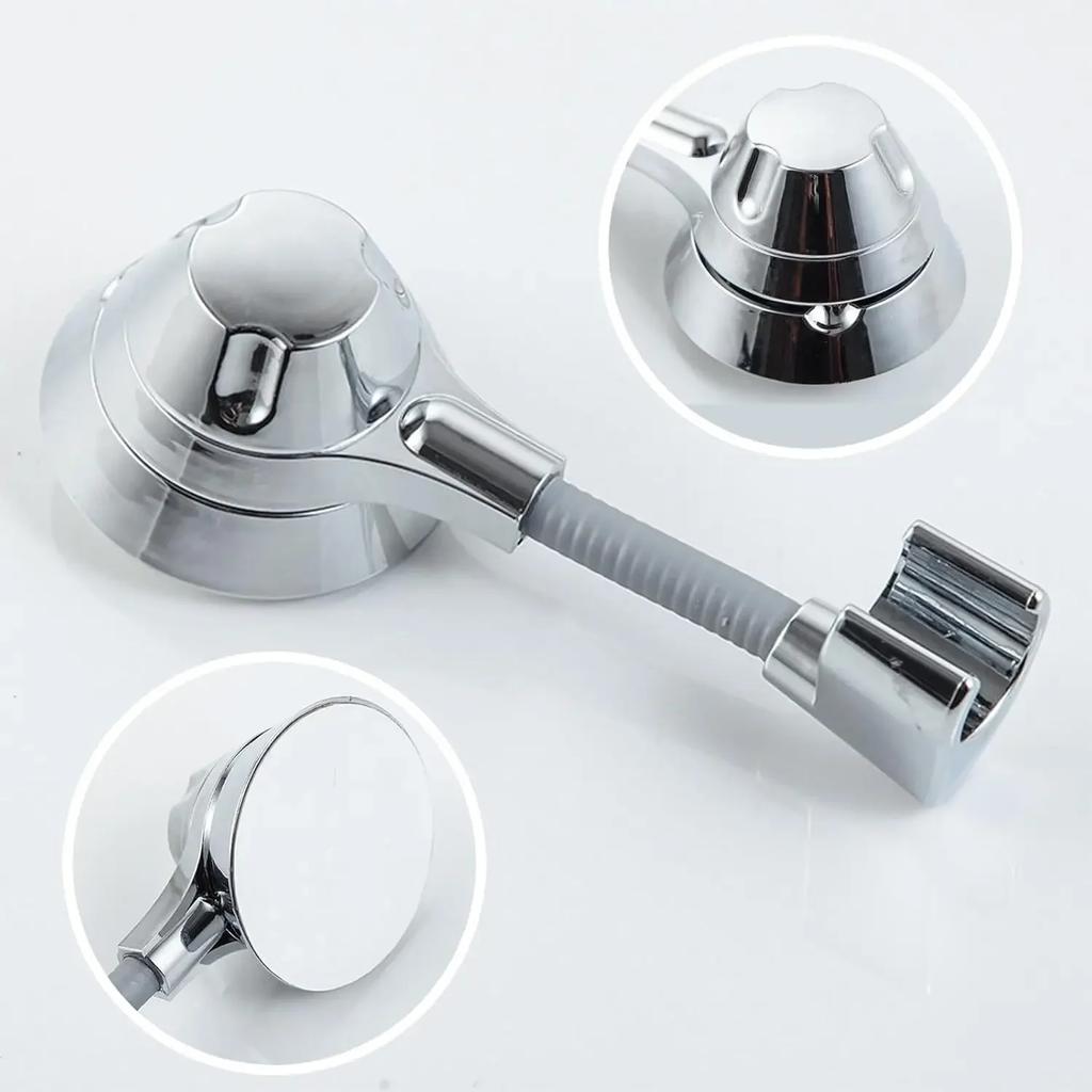 Suction Cup Shower Holder Adjustable Shower Head Holder Nozzle Handheld Holder Punch-Free Multi Angle Rotation Shower Bracket