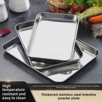 Plateau de barbecue rectangulaire en acier inoxydable