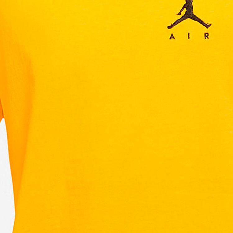Jordan Solid Color Logo Casual Sports Short Sleeve T-Shirt Men Tops Yellow DA6800-739