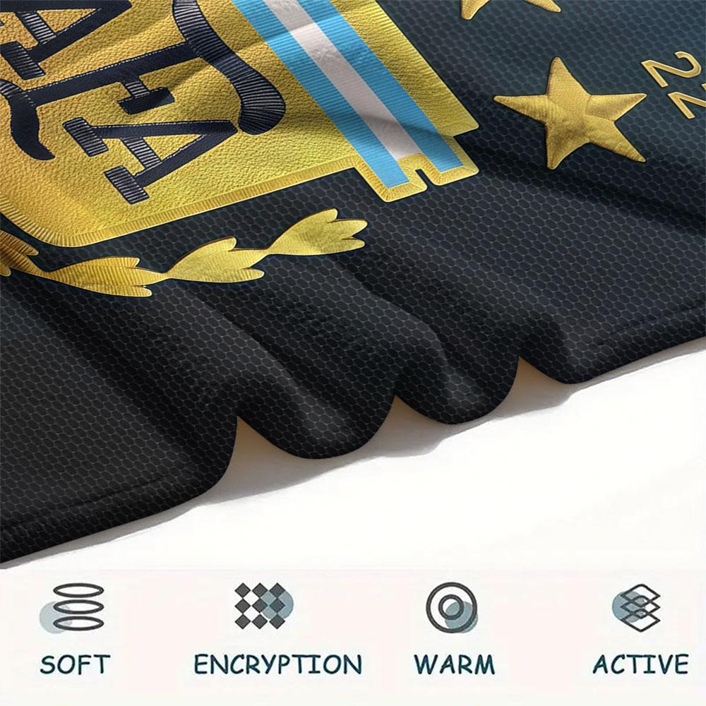 1PC Messi Patterned Flannel Blanket Suitable For All Seasons for Home Decor Warmth and Comfort Gifts Holiday Present