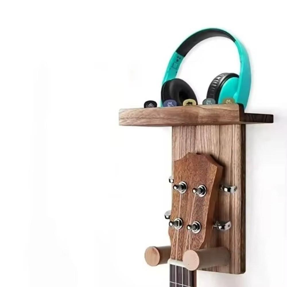 Scratch-Proof Guitar Hanger with Shelf String Instrument Storage Rack Ukuleles Bracket  Studio Use
