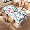 Floral Print Tablecloth: Beautiful Green Leaves Design for Dining Room Decoration Decorative Home Textiles from Linens Bedding O