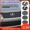 Interior Stickers 3D Front Grille Emblem Rear Trunk Badge For CT200h IS ES NX RX UX GX GS F Sport No ACC Radar Logo Replac