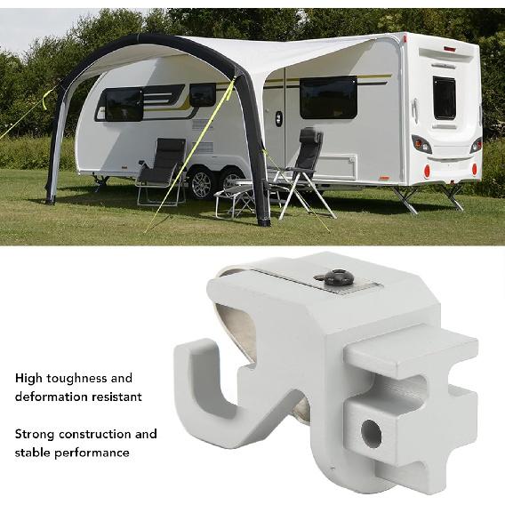 RV Awning Lower Rafter Claw, 2 Pcs RV Awning Rafter Rivet Heavy Duty Satin Aluminum Bracket for RVs Sunchaser II Awning