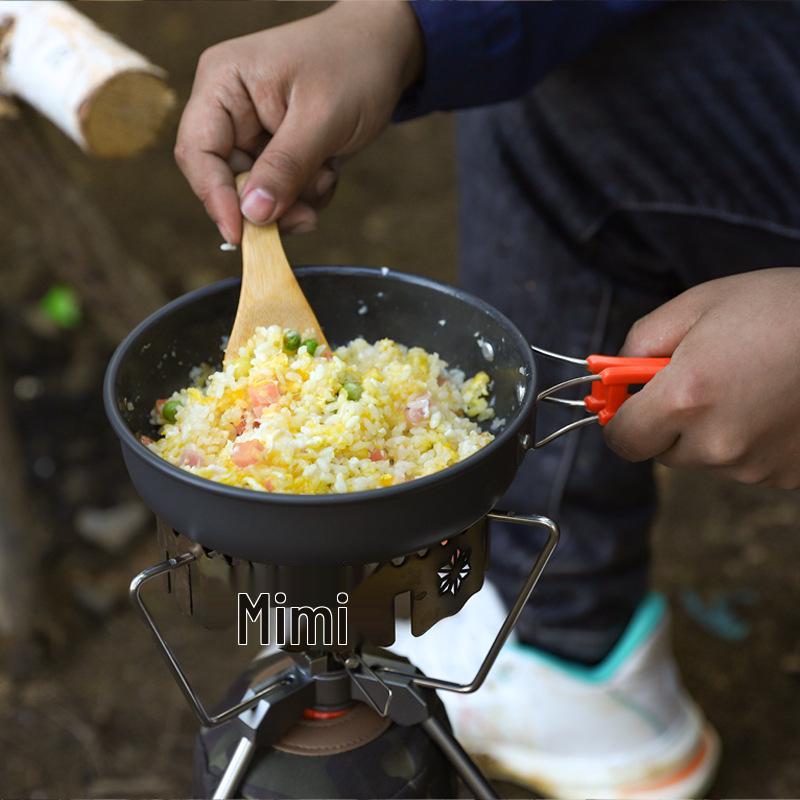 Portable Camping Cookware Set for 2-3 People - Includes Cookware, Teapot, and Utensils (DS-308)