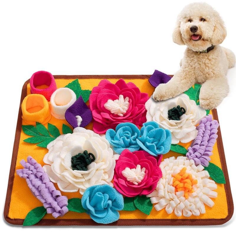 Interactive Snuffle Mat Dogs - Slow Feeder Puzzle Toy Small Medium Breeds Non-Slip Portable Treat Dispensing Pad In
