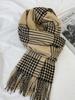 Women Winter Knitted Scarf Headscarf Ladies Men Casual Preppy Classic Plaid Tassel Scarve Mujer Male Wrap Shawl New Unisex Lover