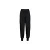 adidas Originals Trefoil Logo Print Elastic Waist Cuffed Pants Women Pants Black HK5064