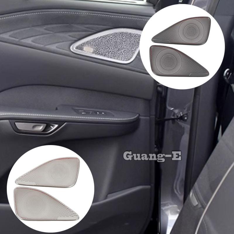 Stainless Steel Rear Door Panel Horn Speaker Cover For Lexus RX 350 350h 450h+ 500h   2024 Trim 2Pcs Round Accessories