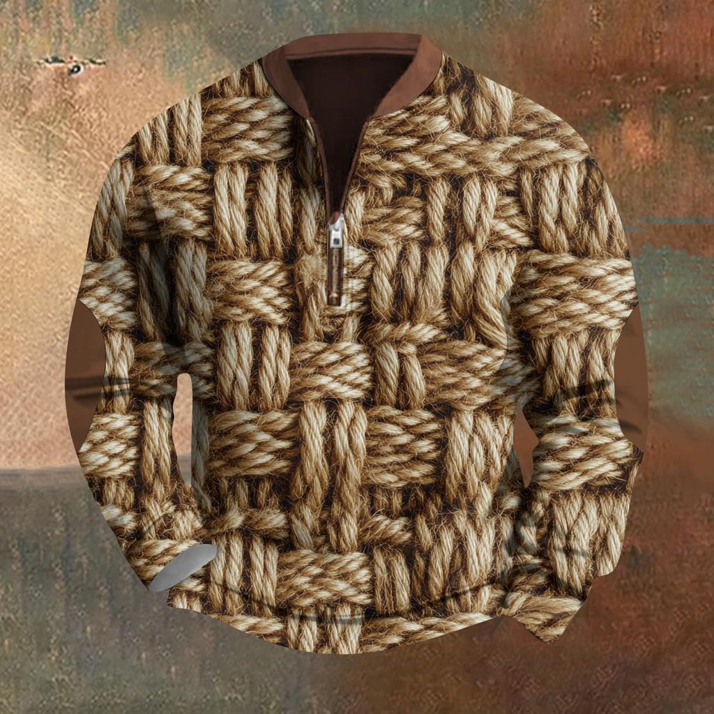 Men's Retro Casual Gradient Printed Sweatshirt