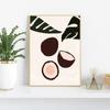 Boho Cartoon Funny Kitchen Food Fruits Banana Coconut Poster Canvas Painting Wall Art Pictures Club Bar Shop Restaurant Decor