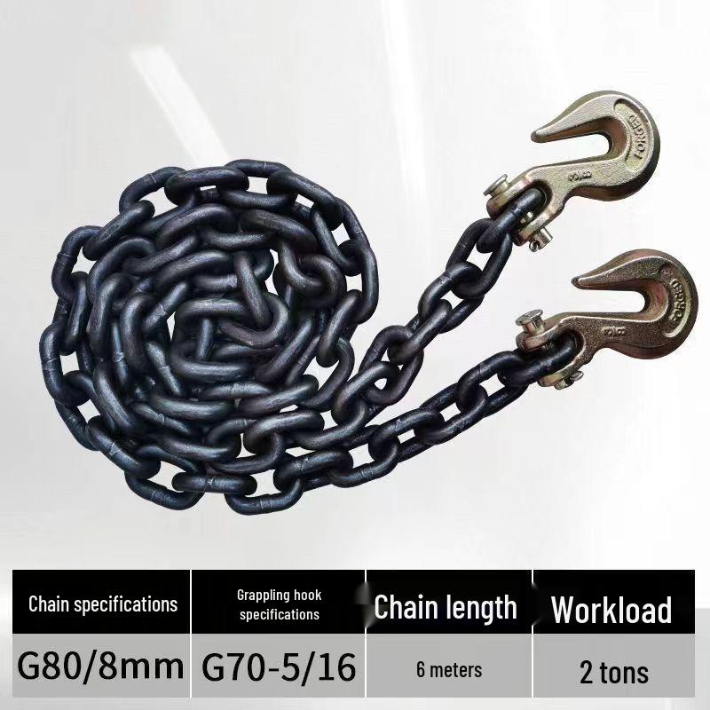 National Standard Manganese Steel Double Lifting Chain Sling Hook for Stones