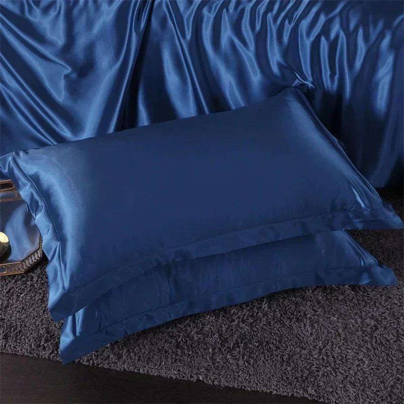 Luxury Blending Mulberry Silk Pillowcase Satin Soft Silky Two-sided Pillow Case Skin Beauty Skin Friendly Pillow Cover Solid