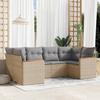 VidaXL Salon de Jardin avec Coussins 6 pcs, Canapés de Terrasse, Ensemble de Meubles de Patio, Mobilier d'Extérieur, Mélange 3226262