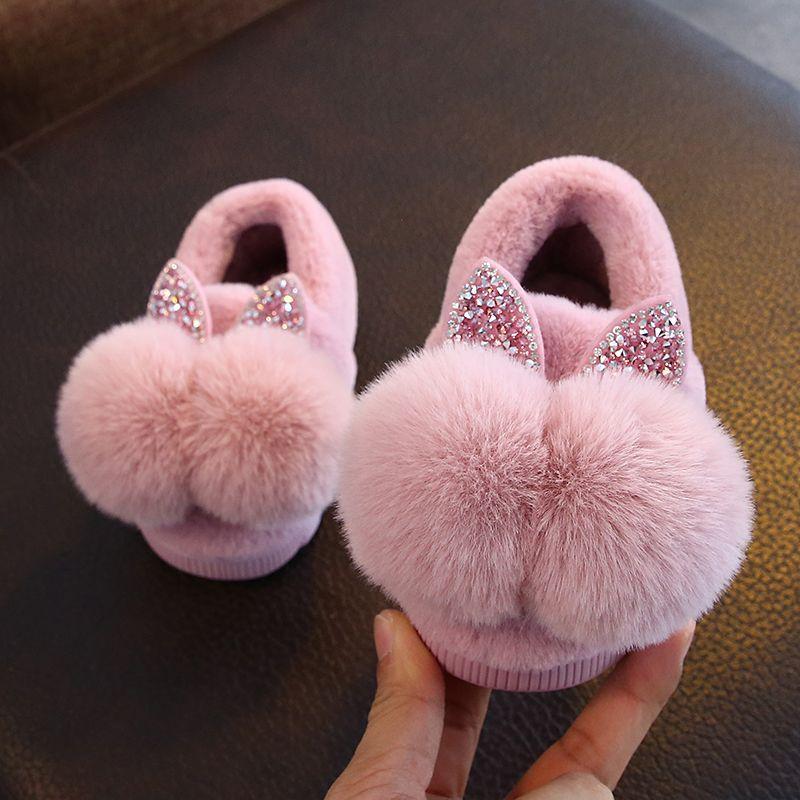 

Home Cute Girls Non-slip Bag With Cotton Slippers 21 фиолетовый