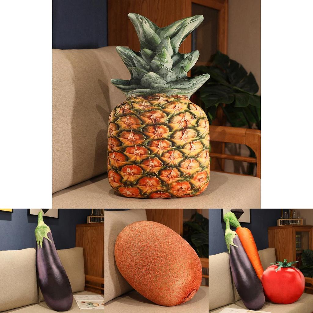 Cartoon Fruit Plush Cushion Pillow For Sofa Office Nap Soft Floral Design Gift For Kids