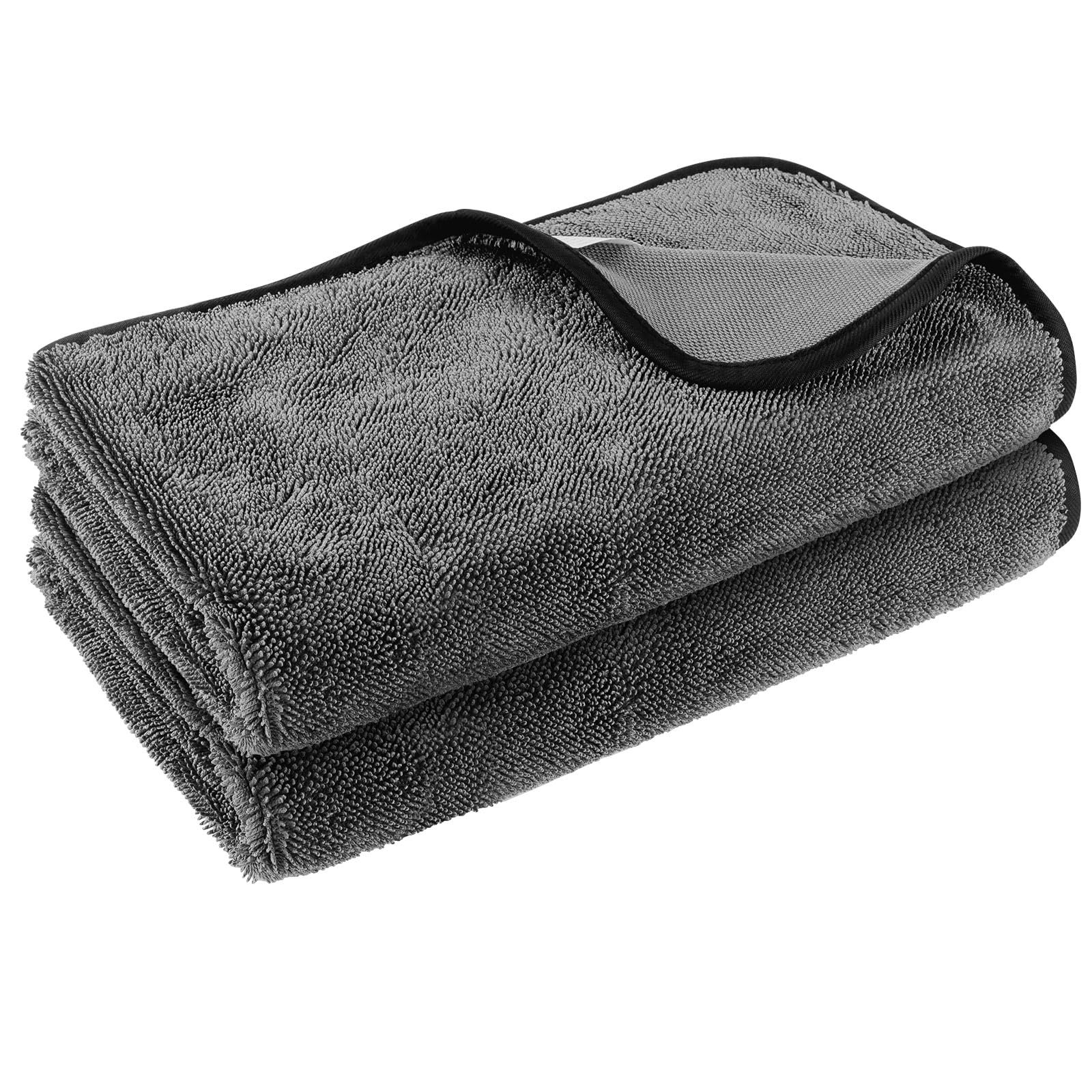 

HOMEXCEL Микрофибра для мойки автомобиля Супер Набор для мойки автомобиля из 50x60см Полотенца, Тряпки, Впитывающие, Большие, Быстросохнущие, Тряпки, 2, (Серый) серый