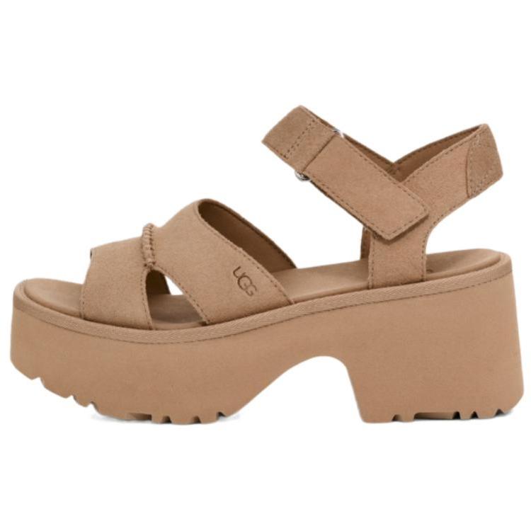 

UGG Новая Высота Замшевые Модные Минималистичные Шлепанцы 7,6 см Женские Сандалии Коричневые 1167475-MDSD 37