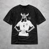 Retro Men Women Haaland Norway Football Tee Shirt Oversize Washed  T Shirts Tops