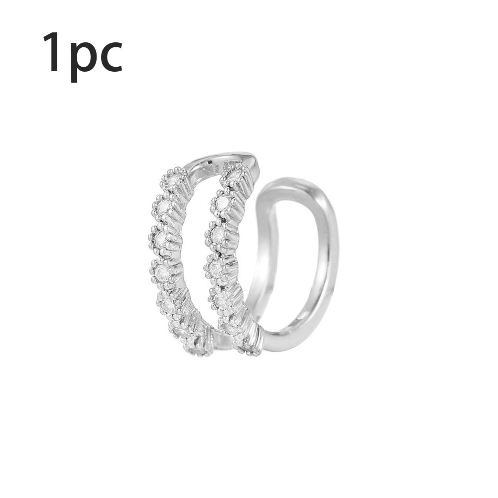 Design Stainless Steel Cubic Zirconia Star Moon Dangle Earrings Personality Chain Drop Earring Ear Clips Piercing Jewelry