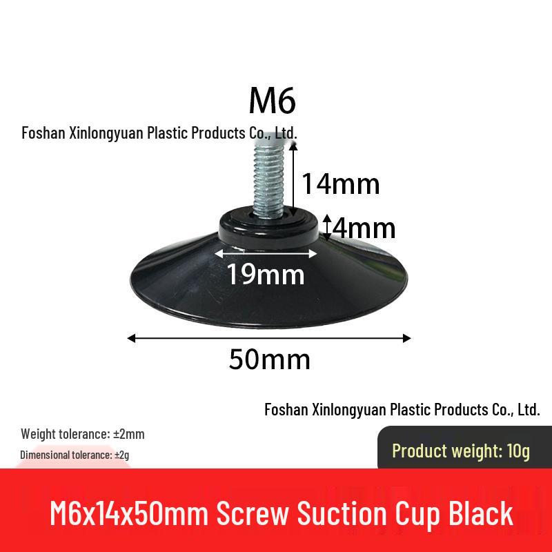 M4-M8 Transparente PVC-Saugnapf mit Gewindestange