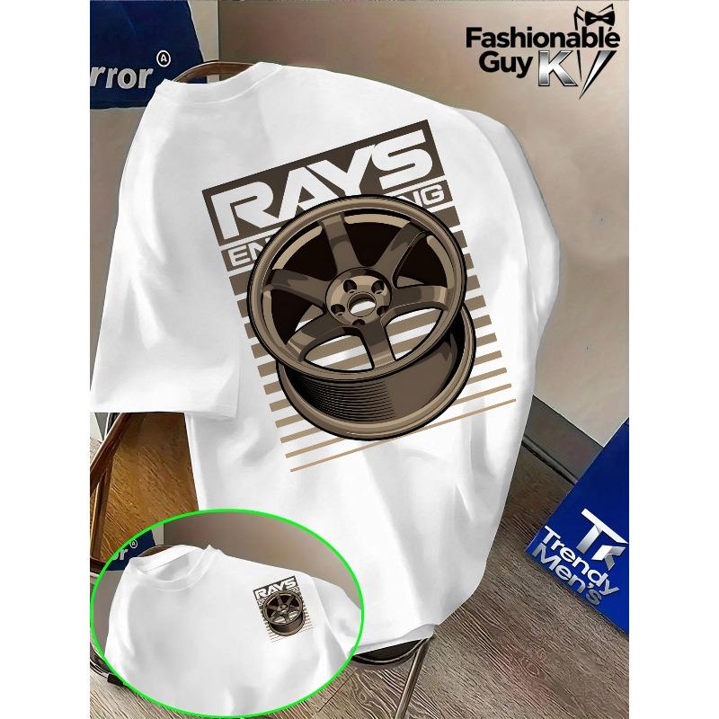 European Size RAYS TE37 Wheel Hub Pattern Print on Front And Rear Double Printed Car Modification Circle Is Extremely Popular