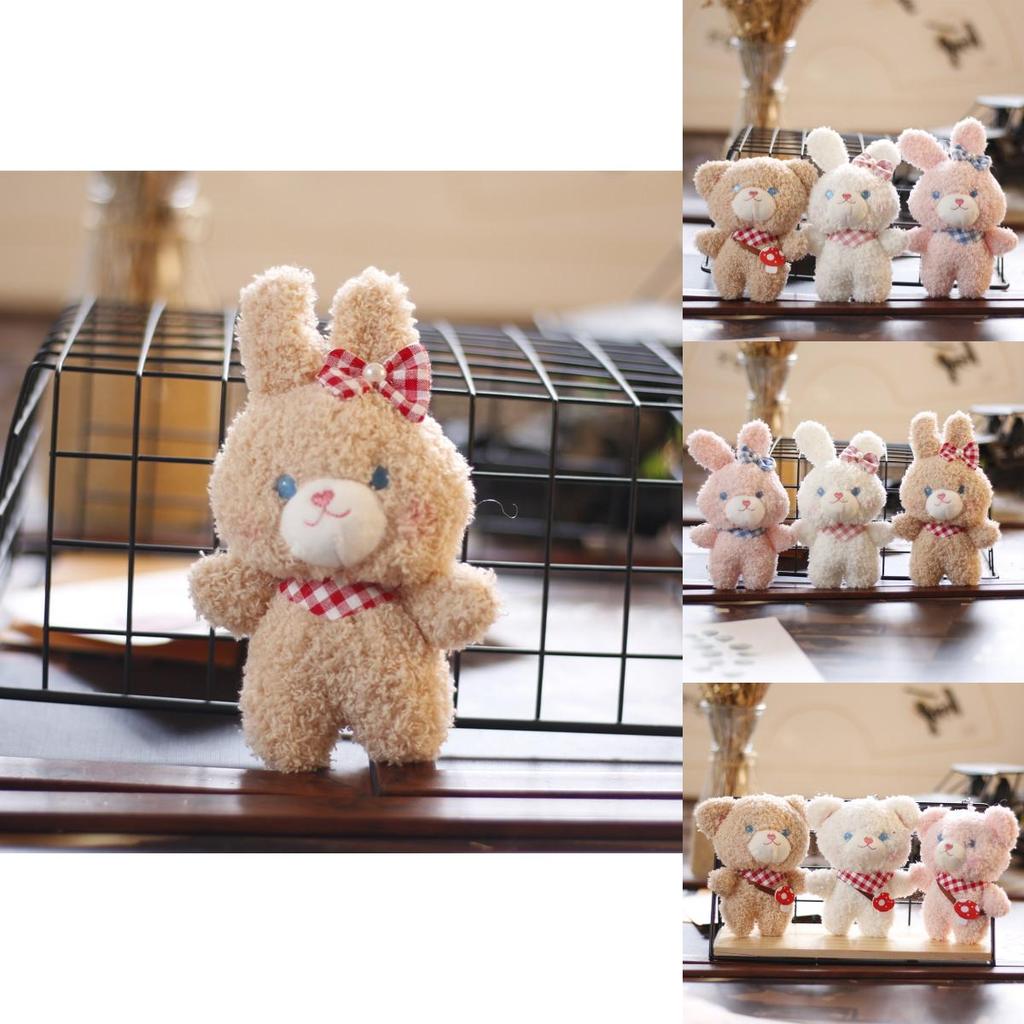 Adorable Plush Bear Keychain Soft Toy Cute Rabbit Backpack Pendant Wholesale