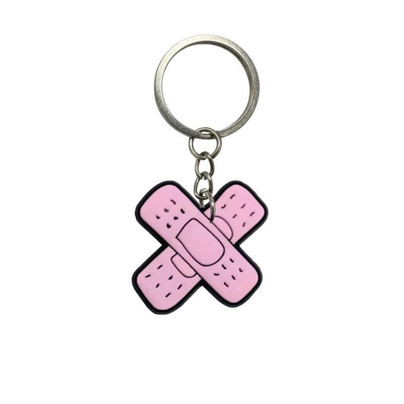 Cute Medical Themed Silicone Keychains With Blank Label Tags Lovely Cartoon Designs For Nurses Doctors Gifts Daily Use
