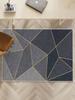 Modern Geometric Rug, Durable Non-Slip Living Room Mat, Dressing Room & Study Swivel Chair Floor Pad For Home Decor