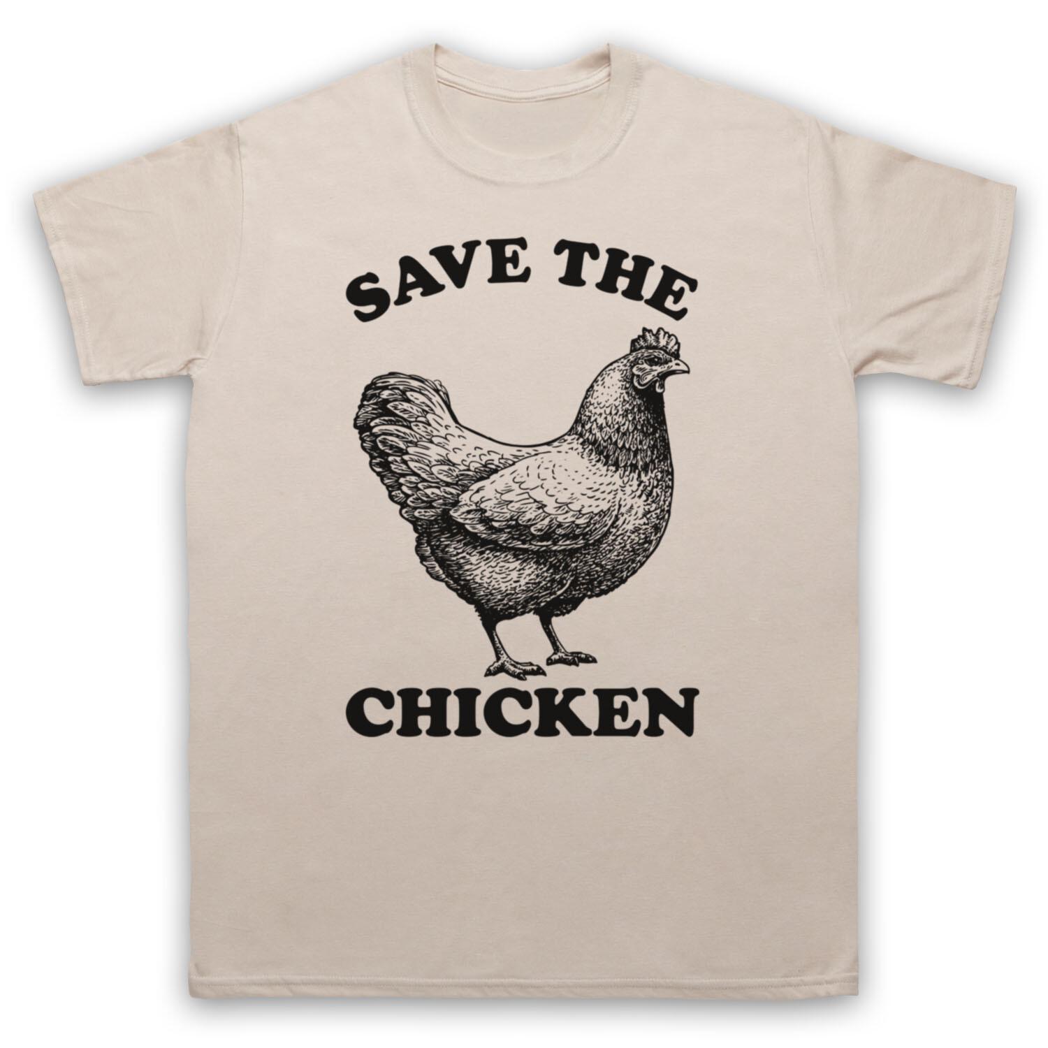 

Save The Chicken Animal Rights Protest Slogan Mens And Womens T-Shirt S