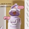 BEDDYBEAR Kinder 316 Edelstahl Doppel-Trink-Isolierflasche mit Strohhalm