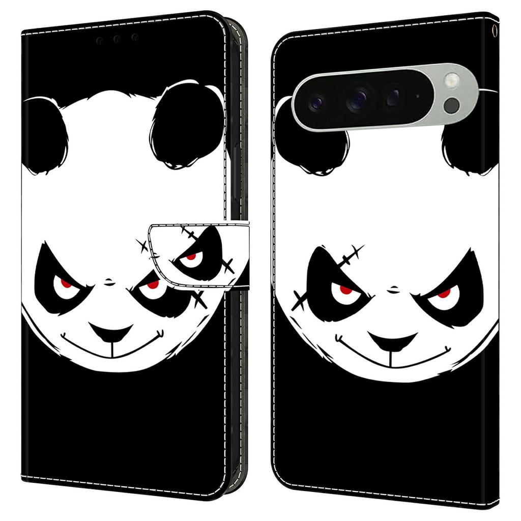 For Google Pixel 9 Pro XL Case Pattern Printing Anti-Drop Leather Flip Wallet Phone Cover