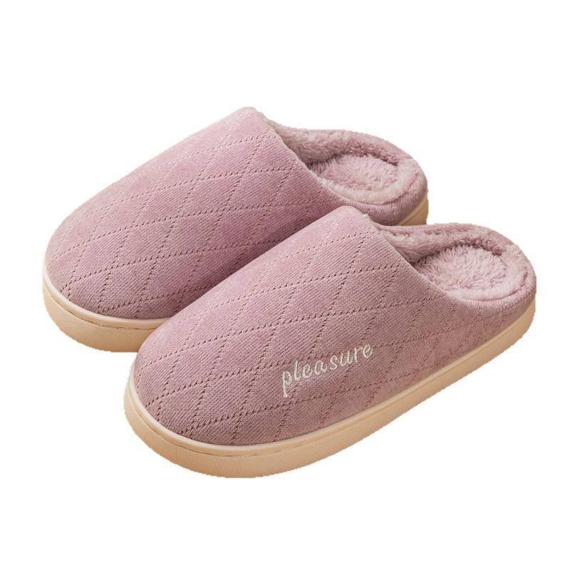 Lidani cotton slippers women's winter new indoor home warm wool slippers couple home ladies