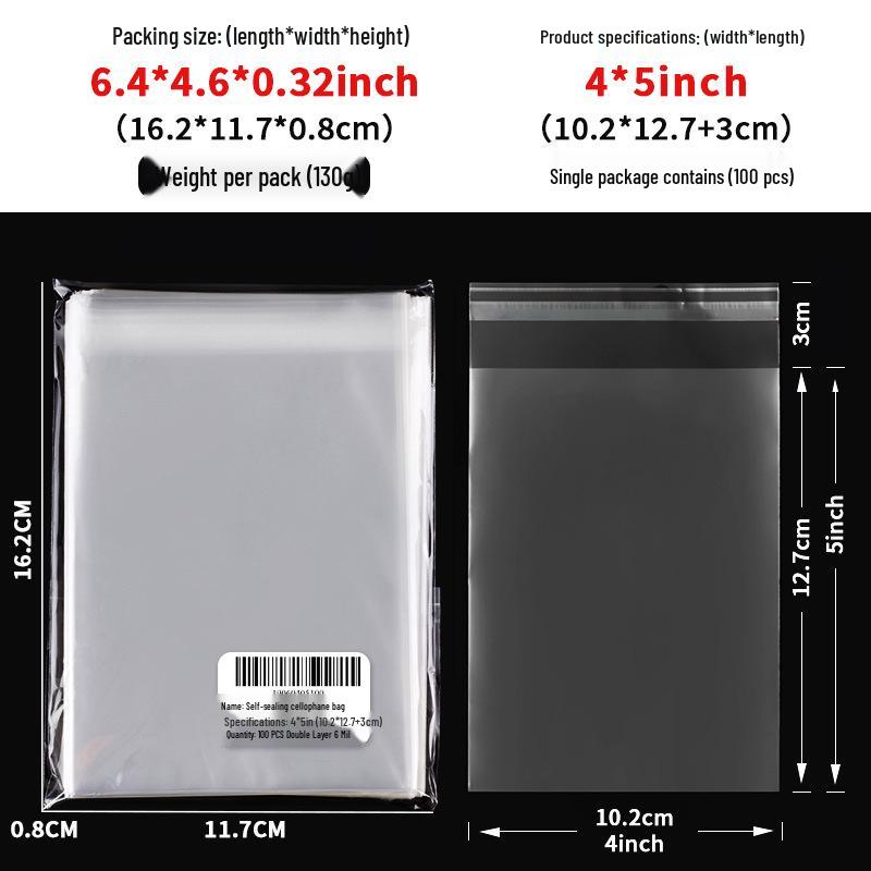 Clear Self-Adhesive OPP Bag for Candy, Snack, or Bread Packaging