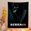 VIKEMA Scream Phantom Tapestry Ghost Mask Blood Blade Scare Secret Haunted House Halloween Party Living Room Room Decoration