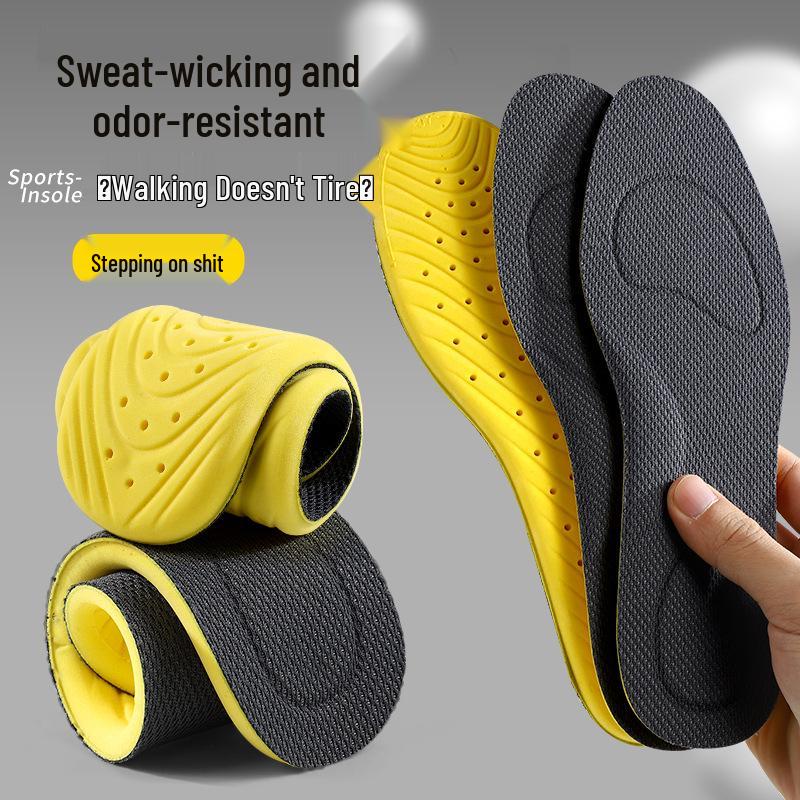 Antibacterial Breathable Sport Insole – High-Elastic, Sweat-Absorbing, Shock-Absorbing for Running, Basketball, Badminton