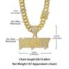 Hot Selling Hip-hop Alloy Full Diamond Letter Pendant In Europe and America, Cuban Necklace, Trendy Men's Accessory
