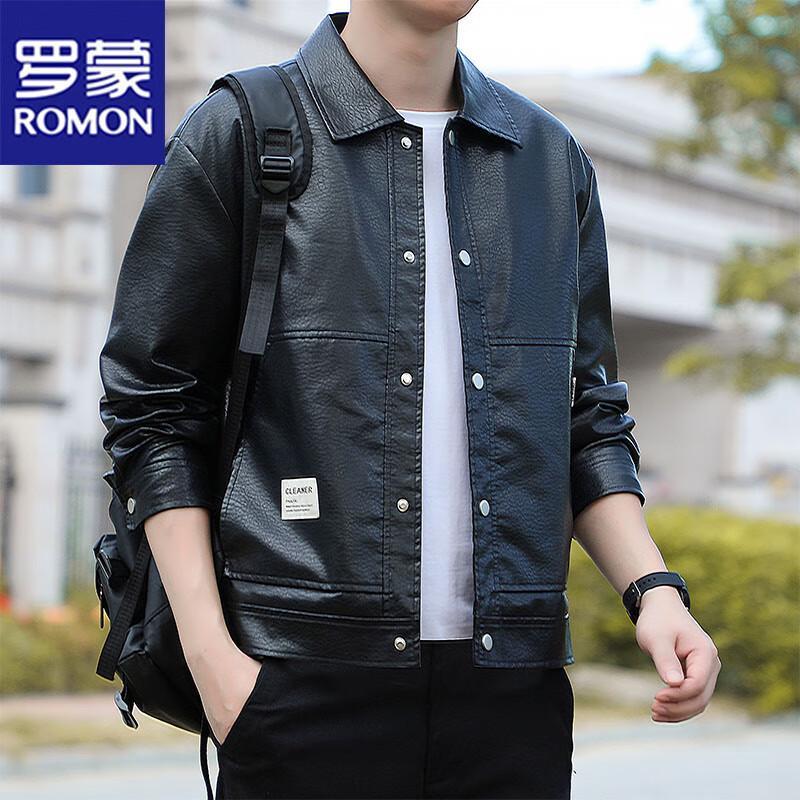 ROMON Men's Business Casual Fleece-Lined Jacket