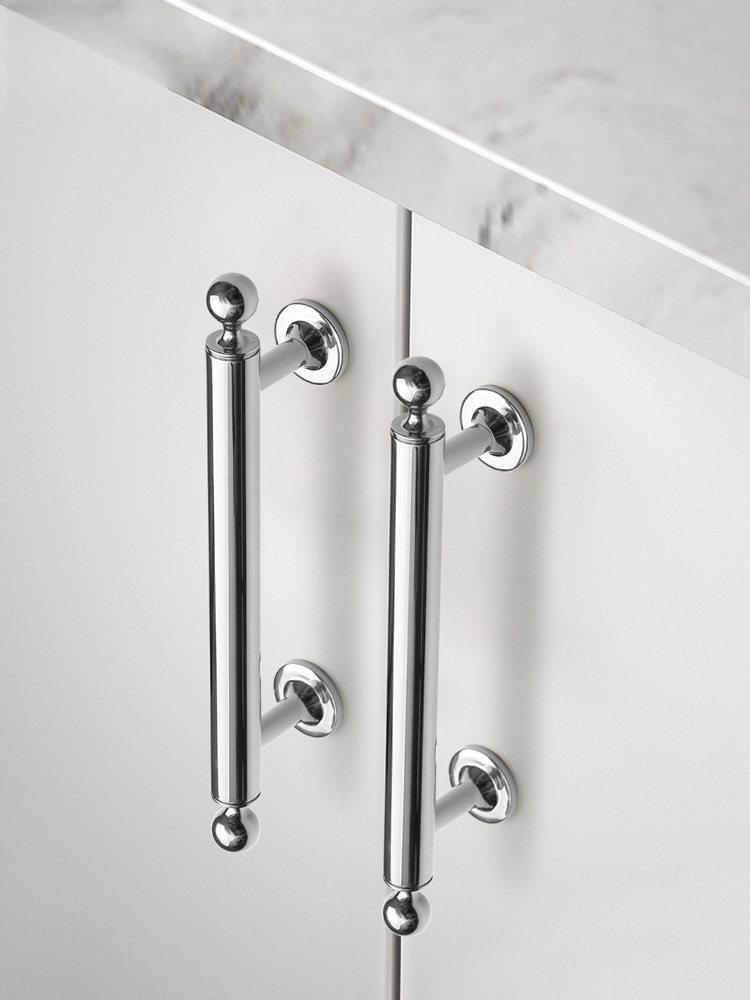 Shiny Gold & Bright Silver Cabinet Handles, Vintage French & American Style Drawer Pulls for Wardrobe & Cupboard