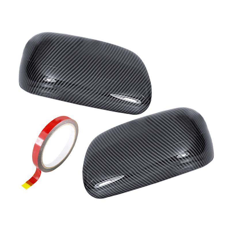 1 Pair Side Rearview Mirror Covers Trims Fit for Lexus IS300 Sedan Wagon 2001 2002 2003 2004 2005 Carbon Fiber Grain Plastic