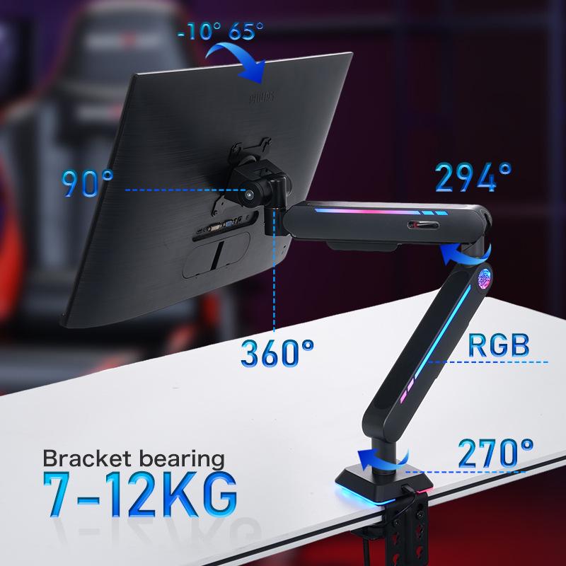 Rotating Mechanical Monitor Stand with Adjustable Arm for Secondary Display