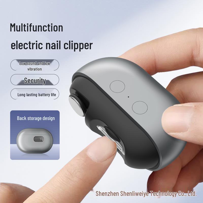 Rechargeable Multi-Functional Nail Clippers: Anti-Pinch Electric Trimmer for Elderly & Kids - Includes Grinding, Manicure Knife, Scissors