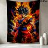 Son Goku Wall Tapestry Aesthetic Wall Hanging Printed Fabric Blanket Decorative Tapestries For Bedroom Living Room Home Decor