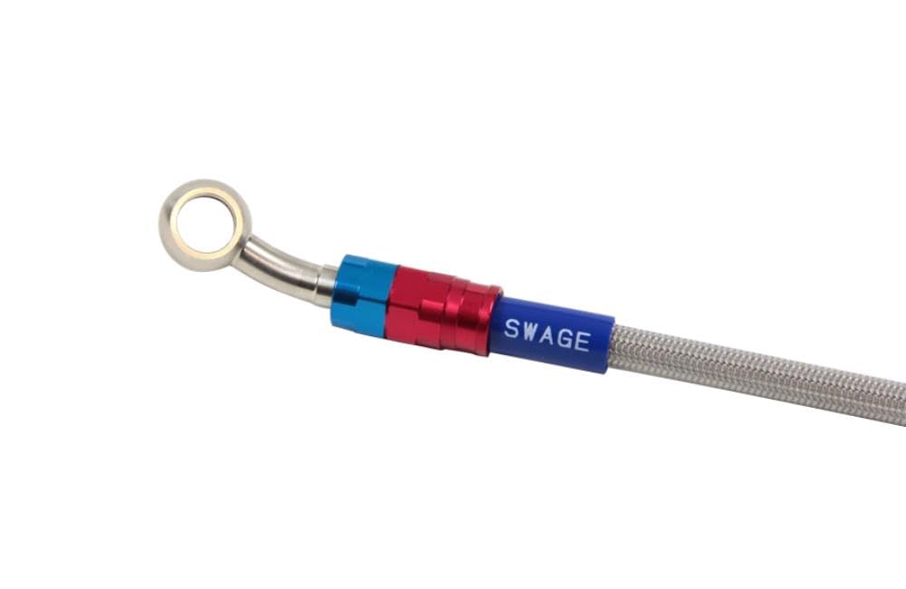 Swage Line PRO Front Brake Hose Red for CB125R Kit, & Blue/Clear, (SAP0040FS)