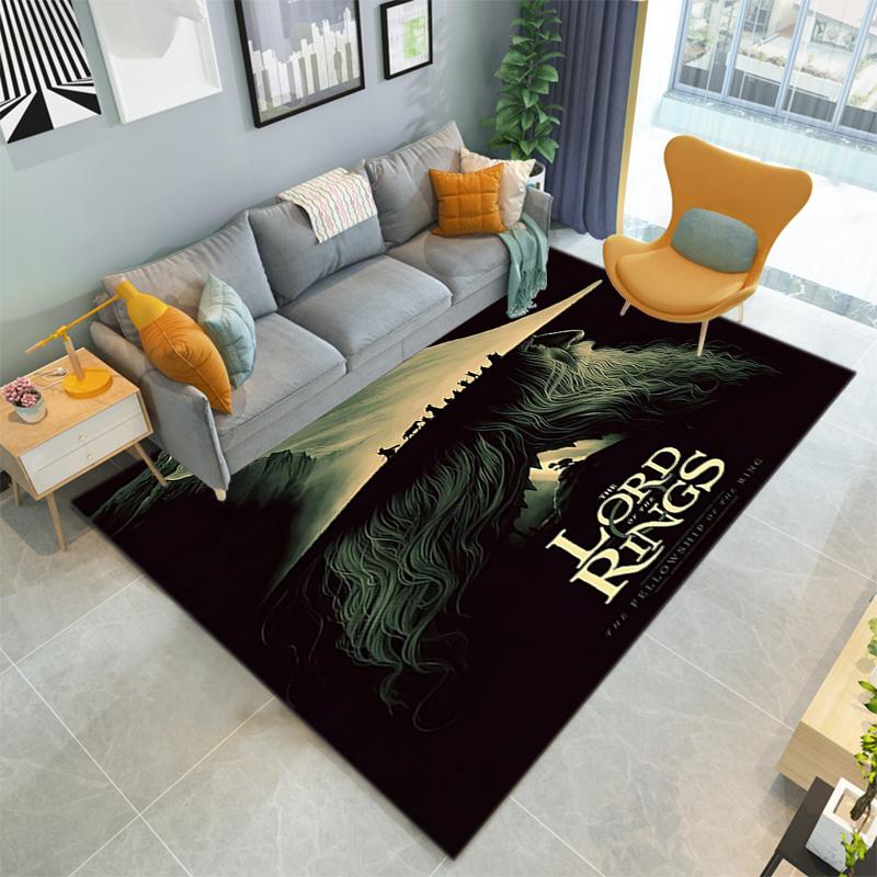 1PC Lord of the Rings Print Rug - home decoration Carpet For Living Room Bedroom Flooring Computer Chair Area Rug