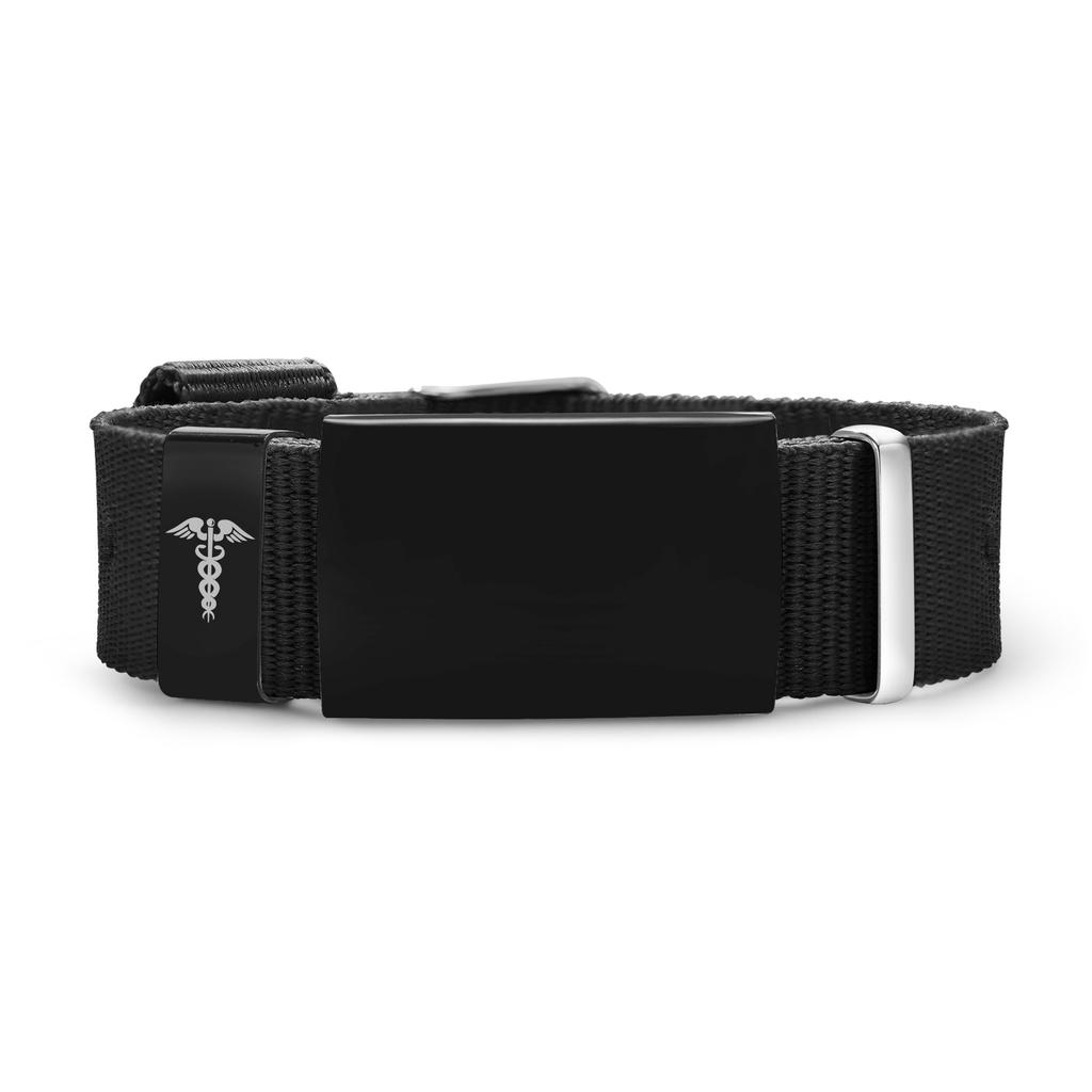 Custom Medical Alert Bracelet for Women, Adjustable Sport ID Wristband Personalized Free Engraving Unisex Ift