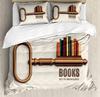 Bookshelf Library Book Printed Comfort Duvet Cover Pillow Case Home Textile Quilt Cover Boy Kid Teen Girl 3pcs Bedding Set