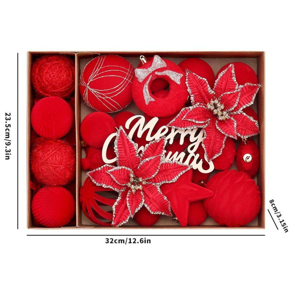 Floral Christmas Balls Pendant Plastics Hollow Christmas Tree Ornament Multicolor DIY Crafts Xmas Tree Hanging