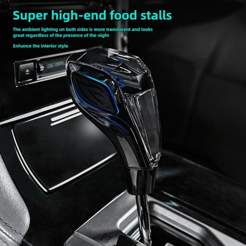 Multicolor Dynamic Light Effect Gear Shifter Knob Make Of PC Material For Cars Easy Installation Ergonomic Shifter Knob